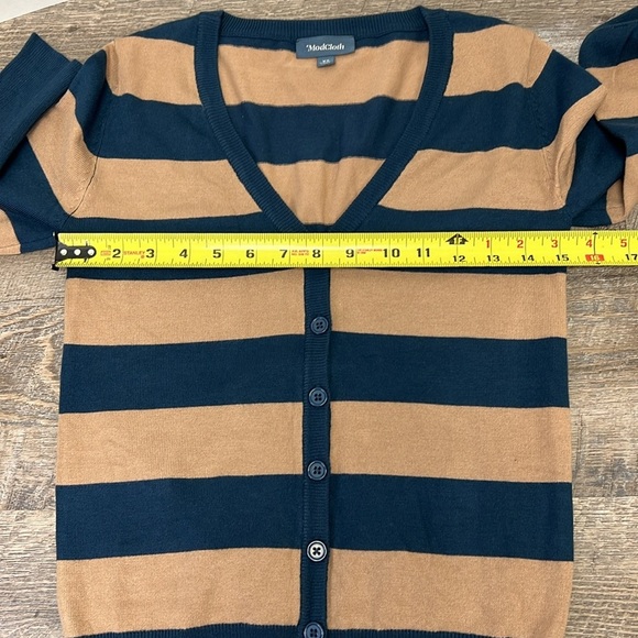 Modcloth Charter School Striped Cardigan Size XS - Picture 7 of 9